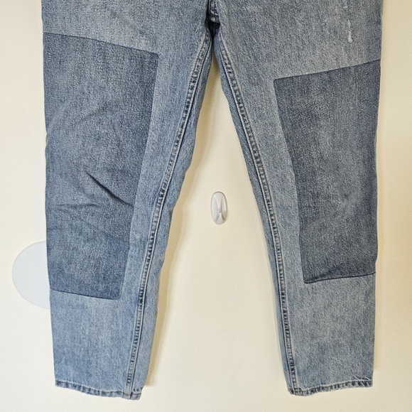 EUC EVERLANE The 90’s Cheeky Cropped Patchwork Jeans Sz 26 - Picture 4 of 13
